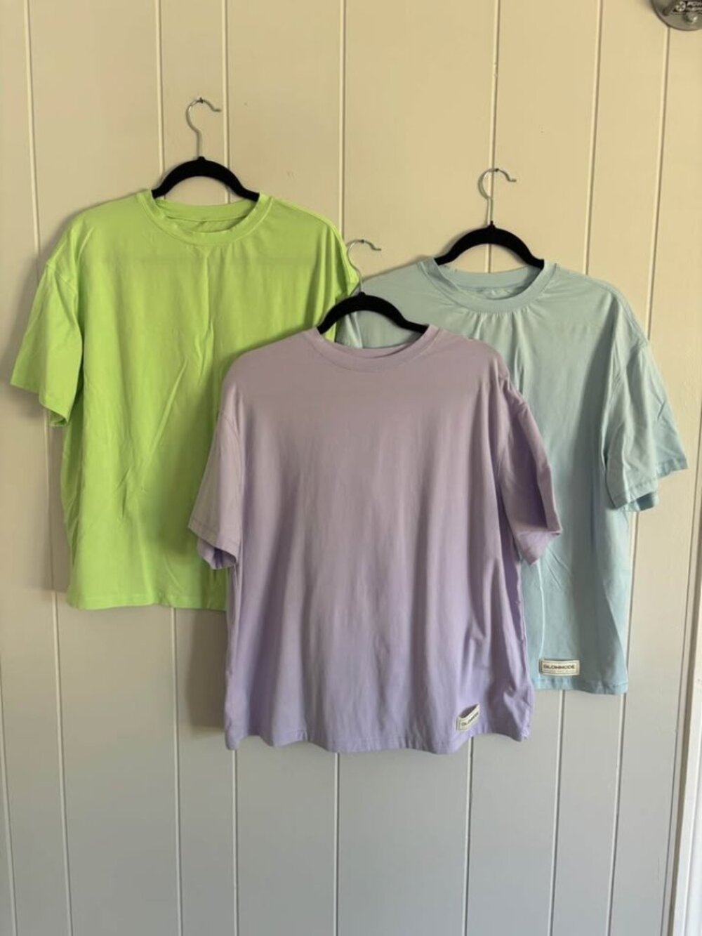 Glowmode - NWOT 3 Oversized Pima Cotton T Shirts - Size Small